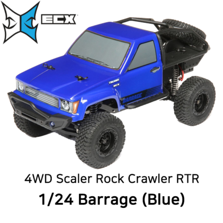 바라지 ECX 1/24 Barrage Scaler 4WD RTR (Blue) 조종기 충전기 배터리 포함 풀세트