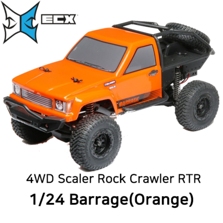 바라지 ECX 1/24 Barrage Scaler 4WD RTR (Orange) 조종기 충전기 배터리 포함 풀세트