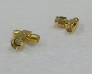 SMA RF Dual Male to 1 Female Coaxial Connector T Type (Pin to Hole)