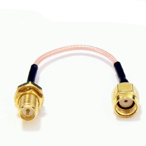 100mm 연장 RP-SMA male to SMA female RF Connector (hole to pin)