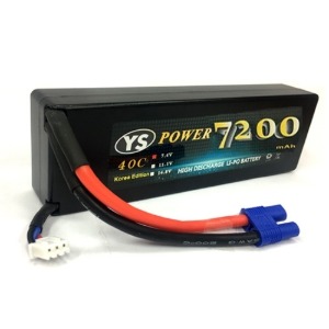 [2셀 리포배터리] YS Power 7200mAh 7.4V 60C HD CASE LIPO /EC3