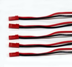 JST Connector- male (5 pcs) with 20AWG