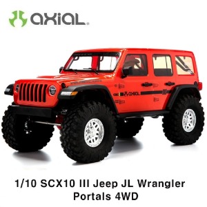 (지프 JL 랭글러-조립완료버전) SCX10III Jeep JLU Wrangler w/Portals,Orange:1/10 RTR